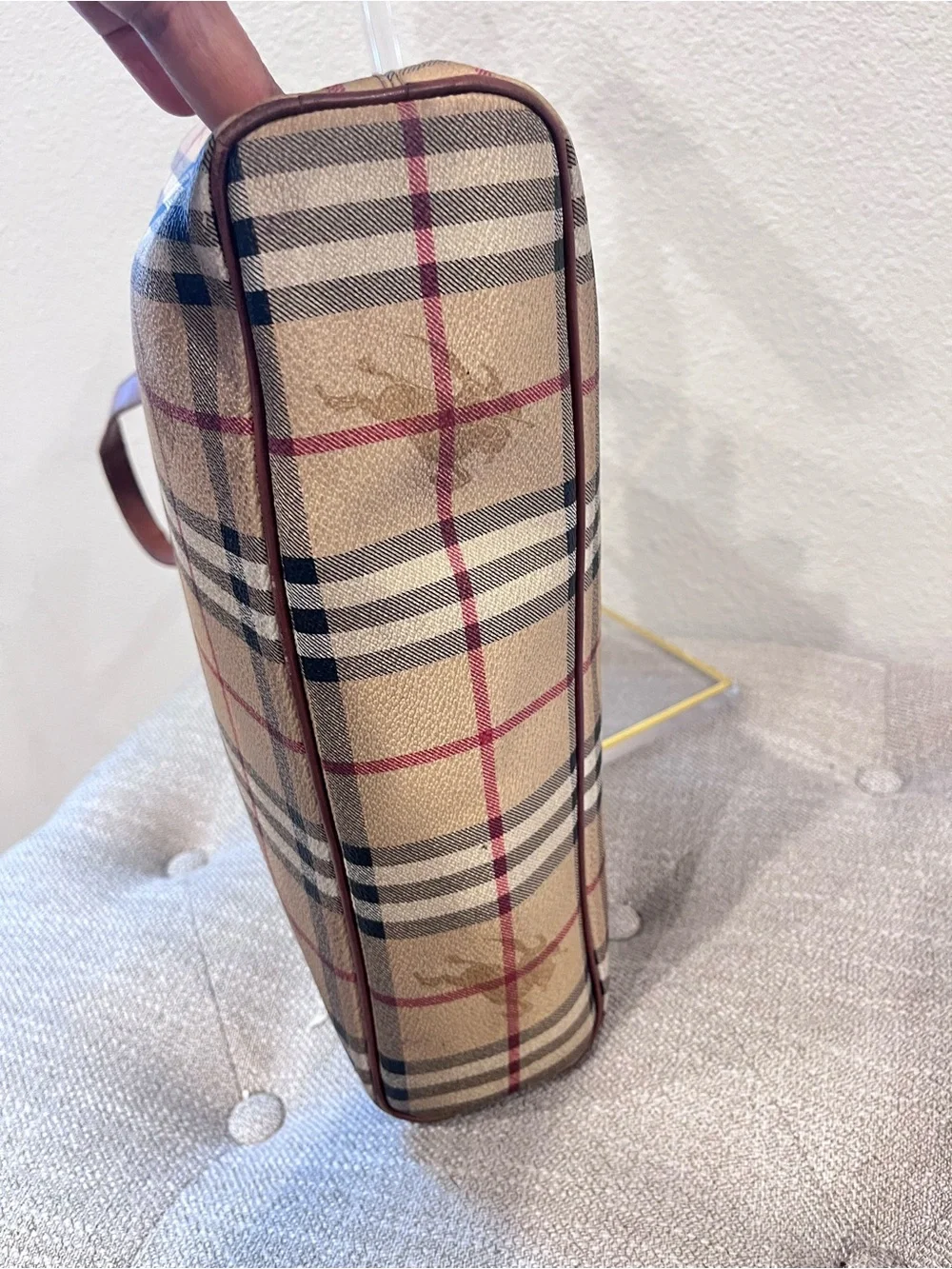Burberry Haymarket vintage tote bag